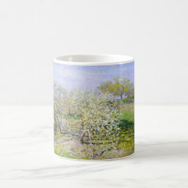 Apple Trees in開花(by Claude Monet) コーヒーマグカップ