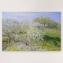Apple Trees in開花(by Claude Monet)