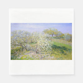 Apple Trees in開花(by Claude Monet) スタンダードランチョンナプキン