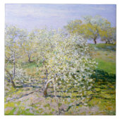 Apple Trees in開花(by Claude Monet) タイル (正面)