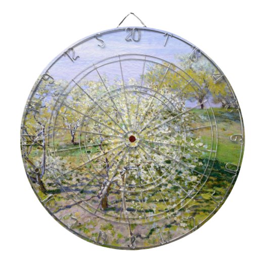 Apple Trees in開花(by Claude Monet) ダーツボード (正面)
