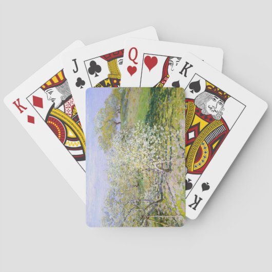 Apple Trees in開花(by Claude Monet) トランプ (裏面)