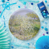 Apple Trees in開花(by Claude Monet) ペーパープレート (パーティー)