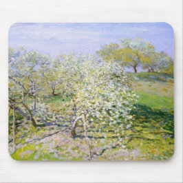 Apple Trees in開花(by Claude Monet) マウスパッド