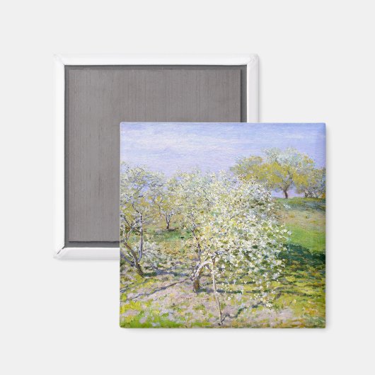 Apple Trees in開花(by Claude Monet) マグネット (正面/裏面)