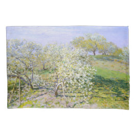 Apple Trees in開花(by Claude Monet) 枕カバー