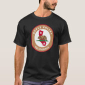 Apple Valley California CA Flag and Bear Badge Sou Tシャツ (正面)