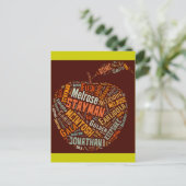 Apple Variablesワードアート ポストカード (スタンド正面)