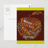 Apple Variablesワードアート ポストカード (正面/裏面)