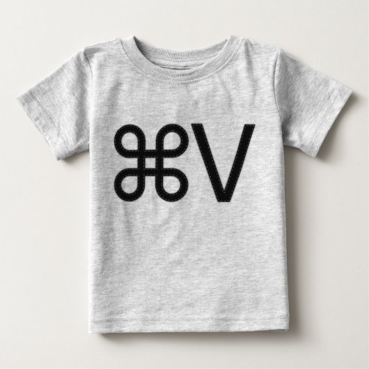 Apple VMacツインTシャツを貼り付け ベビーTシャツ (正面)