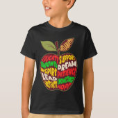 Apple Word Cloud African American Black History Te Tシャツ (正面)