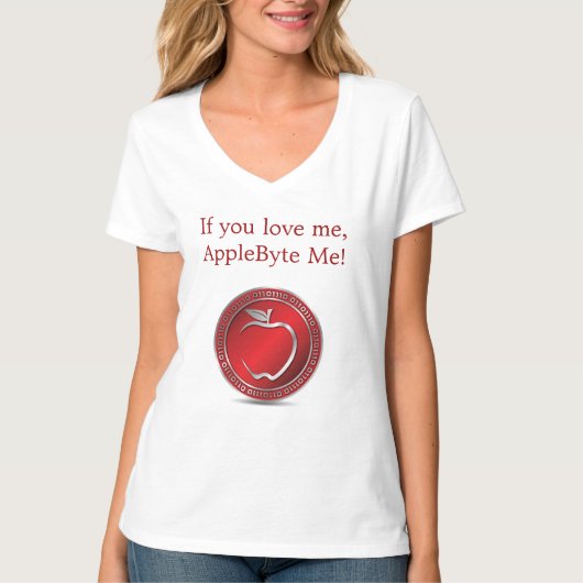 AppleByteの女性のTシャツ Tシャツ (正面)