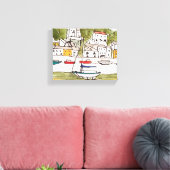 Appledore, Devon.Canvasのプリント キャンバスプリント (インサイチュ (リビング))