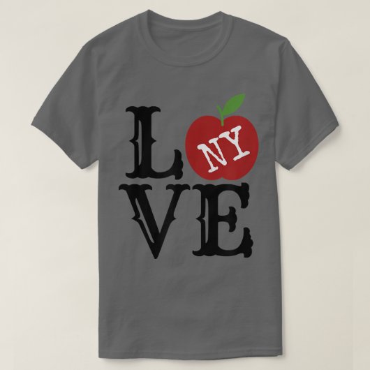 AppleNew YorkシャツでNYが大好き Tシャツ (デザイン正面)
