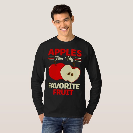 Apples Are My Favorite Fruit Cute Fruit Eater Bask Tシャツ (正面フル)