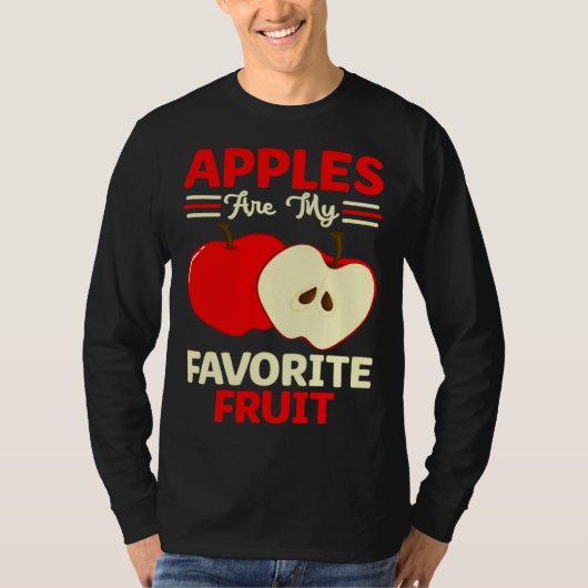Apples Are My Favorite Fruit Cute Fruit Eater Bask Tシャツ (正面)