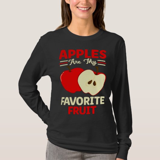 Apples Are My Favorite Fruit Cute Fruit Eater Bask Tシャツ (正面)