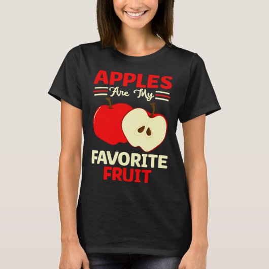 Apples Are My Favorite Fruit Cute Fruit Eater Bask Tシャツ (正面)
