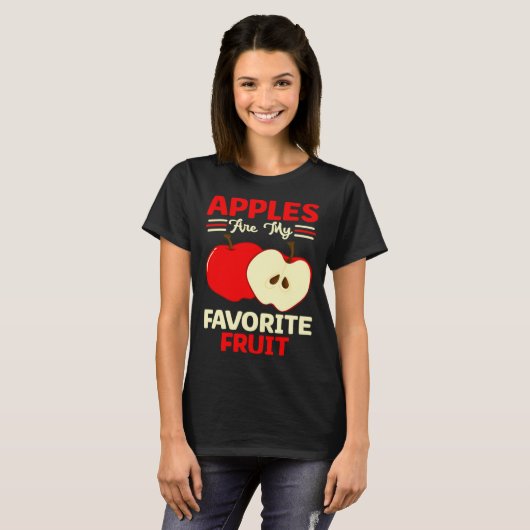 Apples Are My Favorite Fruit Cute Fruit Eater Bask Tシャツ (正面フル)