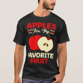 Apples Are My Favorite Fruit Cute Fruit Eater Bask Tシャツ (正面)