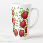 apples Fruits pattern  カフェラテマグ (右)