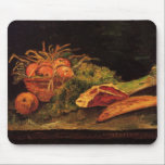 Apples, Meat and a Roll by Vincent van Gogh マウスパッド<br><div class="desc">Still Life with Apples, Meat and a Roll by Vincent van Gogh is a vintage fine art post impressionism painting featuring a variety of foods (fruits, vegetables, breads, meats) sitting on the kitchen table ready for the chef to cook with. About the artist: Vincent Willem van Gogh was a Post...</div>