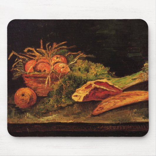 Apples, Meat and a Roll by Vincent van Gogh マウスパッド (正面)
