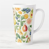 Apples Pears Blueberries Oranges Fruits カフェラテマグ (右)