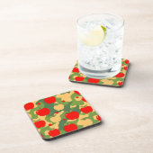 Apples Red Green Camo Coaster Set コースター (右側)