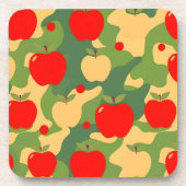 Apples Red Green Camo Coaster Set コースター (正面)