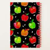 Apples Watercolor Pattern ノートブック (裏面)