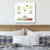 Appletini - Apple Martiniカクテルレシピ12"x12" キャンバスプリント (インサイチュ (寝室))