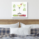 Appletini - Apple Martiniカクテルレシピ12"x12" キャンバスプリント (インサイチュ (寝室))
