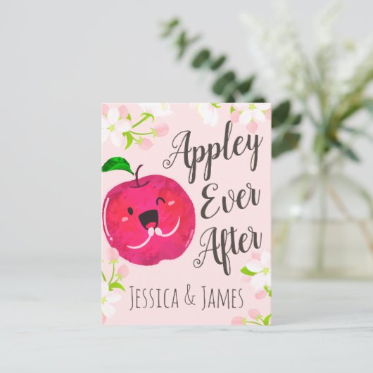 Appley Ever After - Apple Pun ポストカード (スタンド正面)