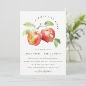 Appley Ever After Apple Watercolor Wedding 招待状 (スタンド正面)