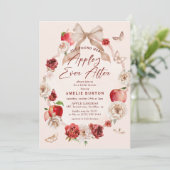 Appley Ever After Floral Bridal Shower 招待状 (スタンド正面)