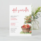 Appley Ever After Rustic Calligraphy Bridal Shower 招待状 (スタンド正面)