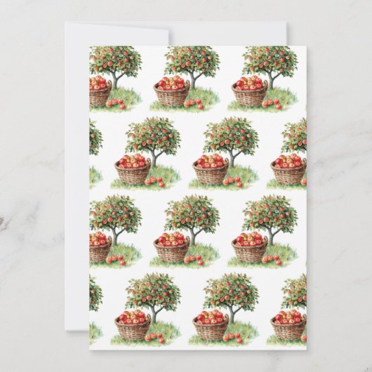 Appley Ever After Rustic Calligraphy Bridal Shower 招待状 (裏面)