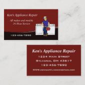 Appliance Repairmanビジネス・カード 名刺 (正面/裏面)