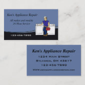 Appliance Repairmanビジネス・カード 名刺 (正面/裏面)