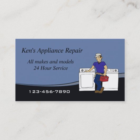 Appliance Repairmanビジネス・カード 名刺 (正面)