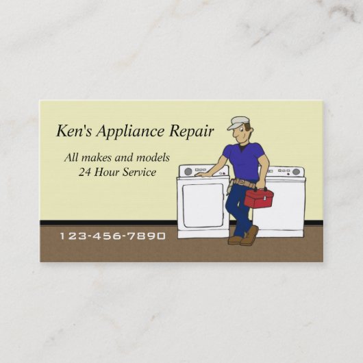 Appliance Repairmanビジネス・カード 名刺 (正面)