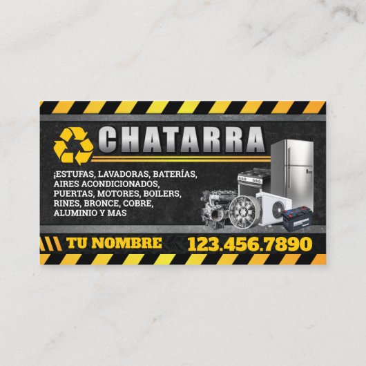 Appliance & Scrap Metal Bilingual Business Card 名刺 (裏面)