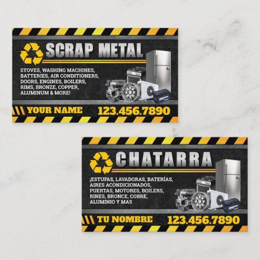 Appliance & Scrap Metal Bilingual Business Card 名刺 (正面/裏面)