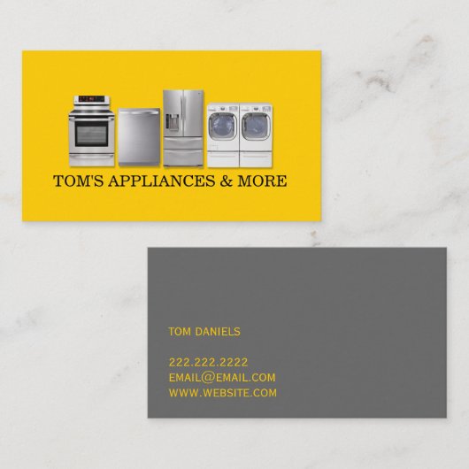 Appliances Sales Installation Repair Business Card 名刺 (正面/裏面)
