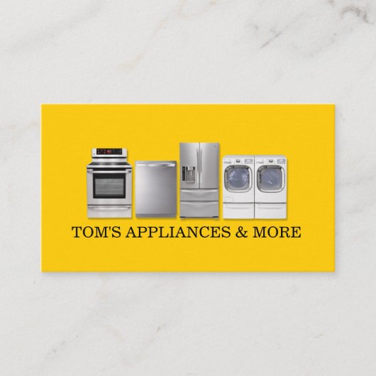 Appliances Sales Installation Repair Business Card 名刺 (正面)