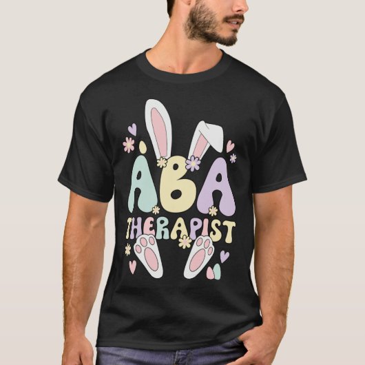 Applied Behavior Analysis Therapist Easter Bunny E Tシャツ (正面)