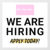 Apply Today Businessを募集している ウィンドウサイン (シート)