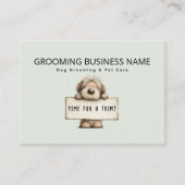 Appointment card Cute Scruffy Dog Grooming Service 予約カード (正面)