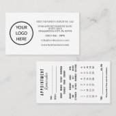 Appointment Reminder Calendar Business Card 名刺 (正面/裏面)